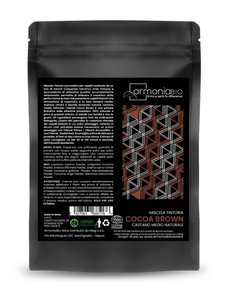 Henné Cocoa Brown ArmoniaBio – Castano Naturale 100% Vegetale
