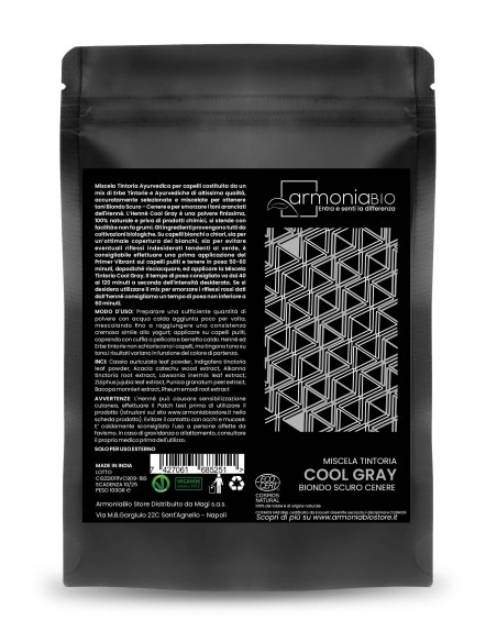 Henné Cool Gray Biondo Scuro Cenere Bio - tinta vegetale
