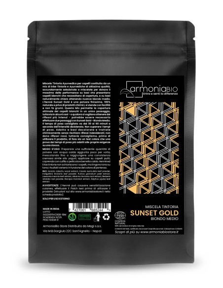 Henné Sunset Gold Biondo Medio Bio - tinta vegetale