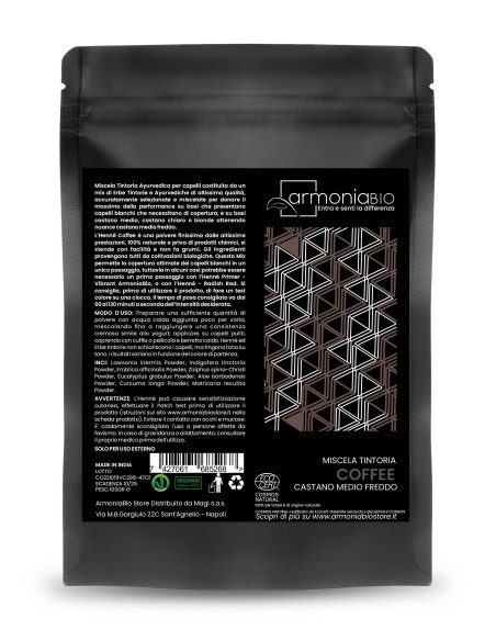 Henné Coffee – Středně studená kaštanová barva Bio