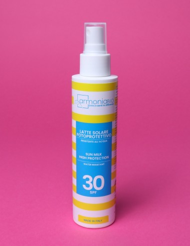 ArmoniaBio - Latte Solare Fotoprotettivo Spray SPF30 - Media Protezione