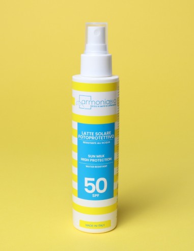ArmoniaBio - Latte Solare Fotoprotettivo Spray SPF50 - Alta Protezione