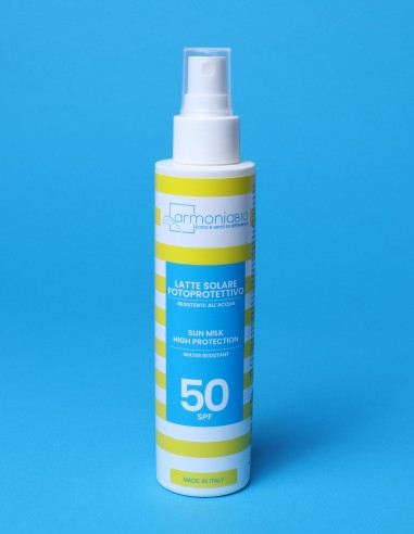 ArmoniaBio - Latte Solare Fotoprotettivo Spray SPF50 - Alta Protezione