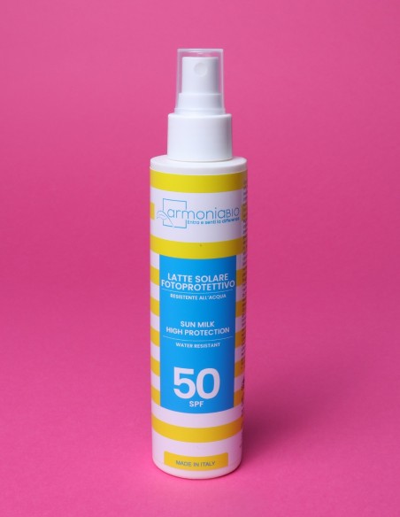 ArmoniaBio - Latte Solare Fotoprotettivo Spray SPF50 - Alta Protezione